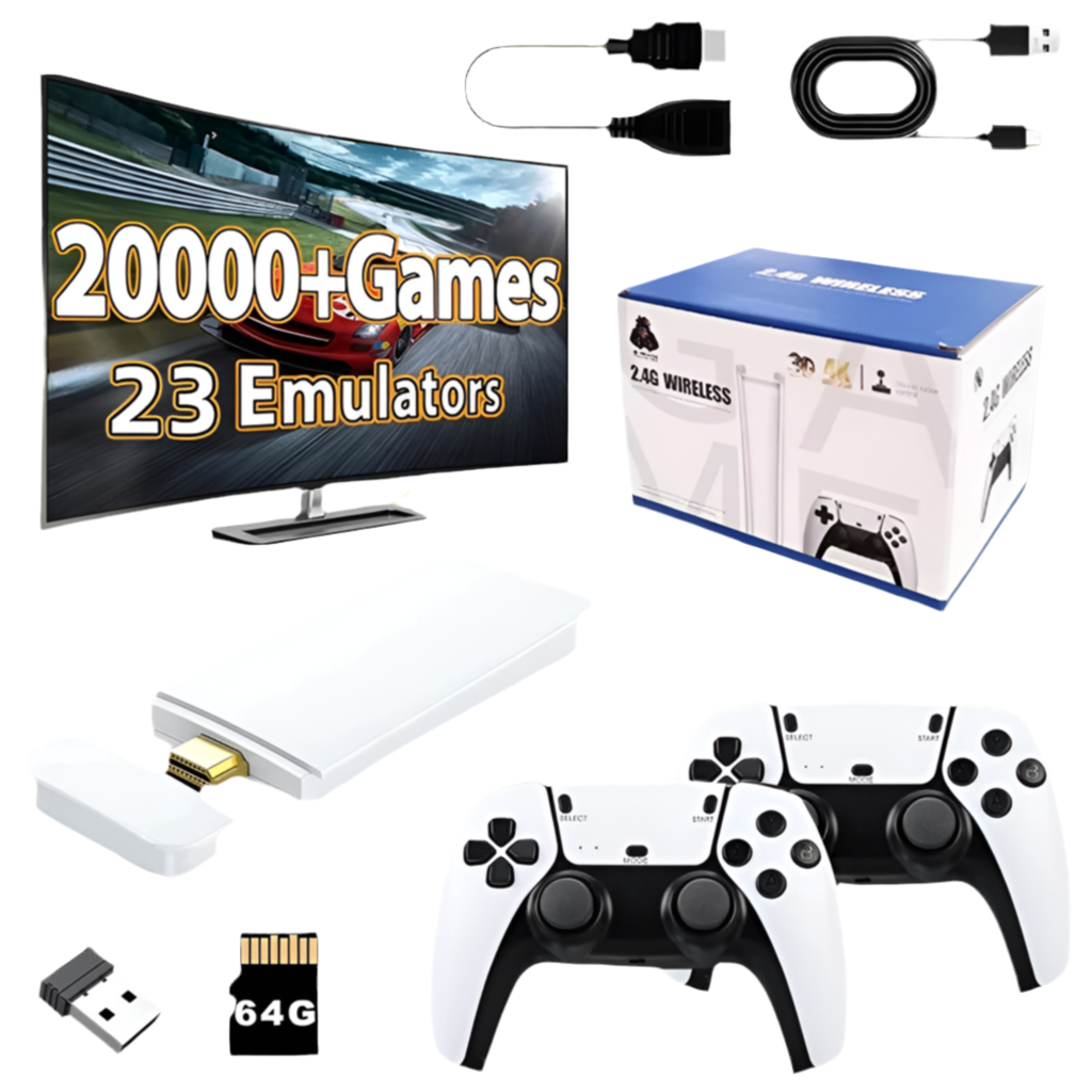 M15 TV Stick Pro – Consola Retro HDMI 4K + 20.000 Juegos + 2 Mandos
