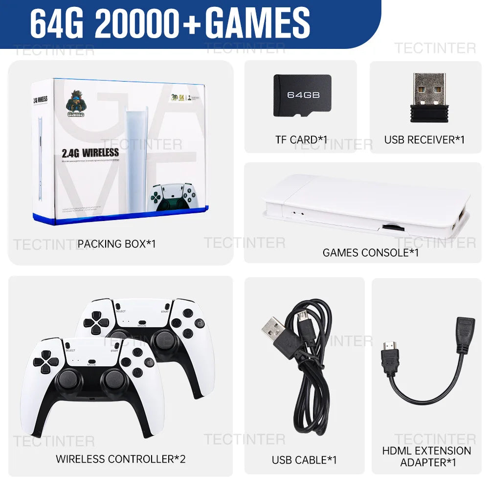 M15 TV Stick Pro – Consola Retro HDMI 4K + 20.000 Juegos + 2 Mandos