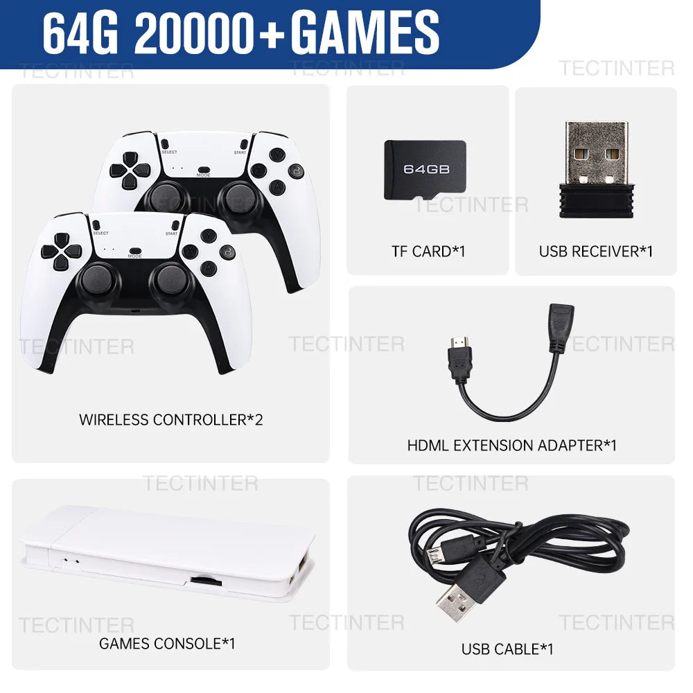 M15 TV Stick Pro – Consola Retro HDMI 4K + 20.000 Juegos + 2 Mandos
