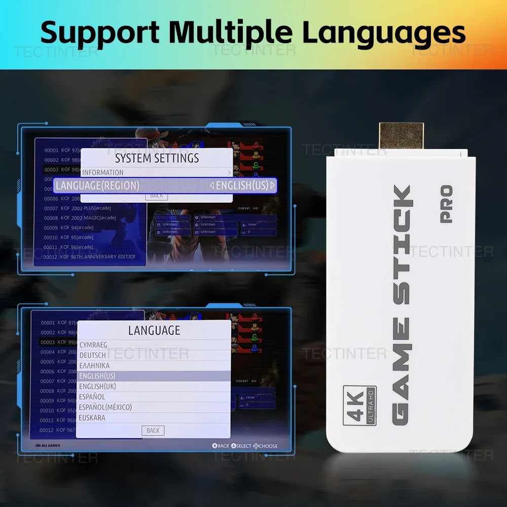 M15 TV Stick Pro – Consola Retro HDMI 4K + 20.000 Juegos + 2 Mandos