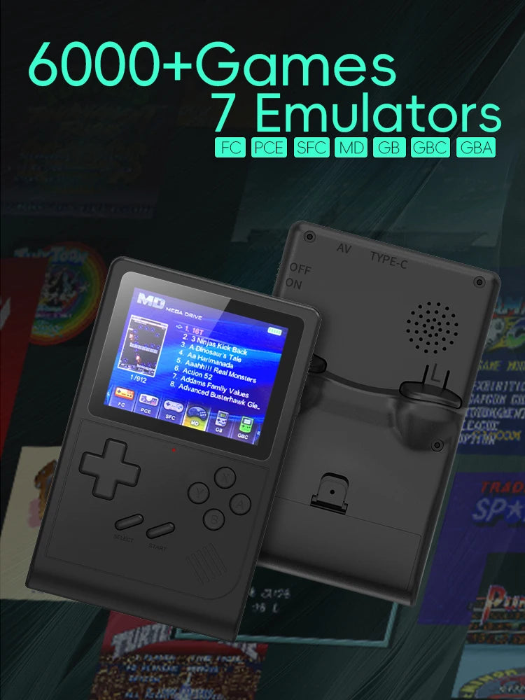 PocketX 16-Bit Hero – Consola Retro con Estilo Game Boy +6000 Juegos